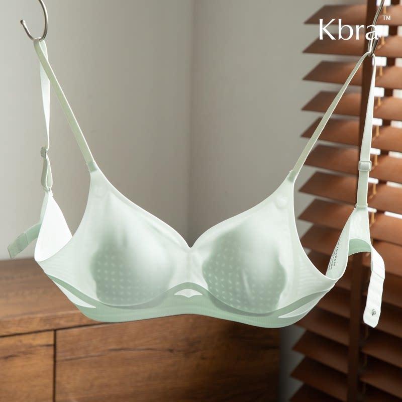 Kbra夏季无痕文胸奶皮凉感副乳收纳罩 薄款无钢托3/4罩杯文胸 小