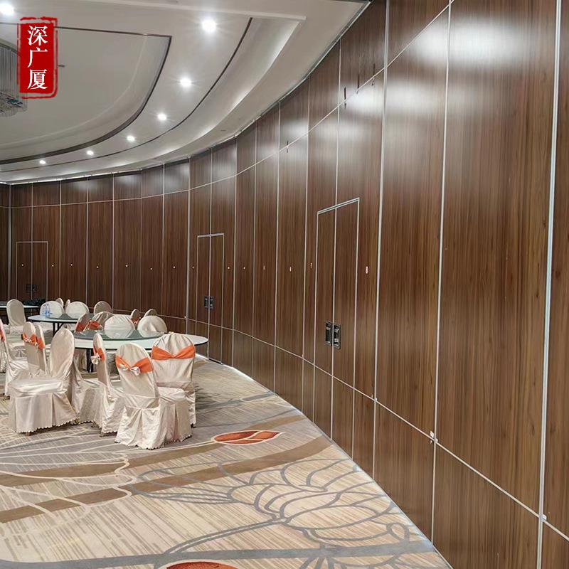 酒店宴会大厅移动隔断折叠门饭店包厢隔断吊轨屏风活动隔断墙厂家
