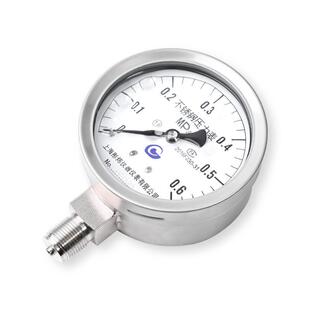 启利 YTN100F 不锈钢耐震压力表 径向水压气压液压油 1.0MPa