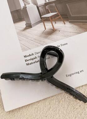 抓夹女中号适合头发量少的发夹韩系后脑勺盘发抓气质鲨鱼夹子