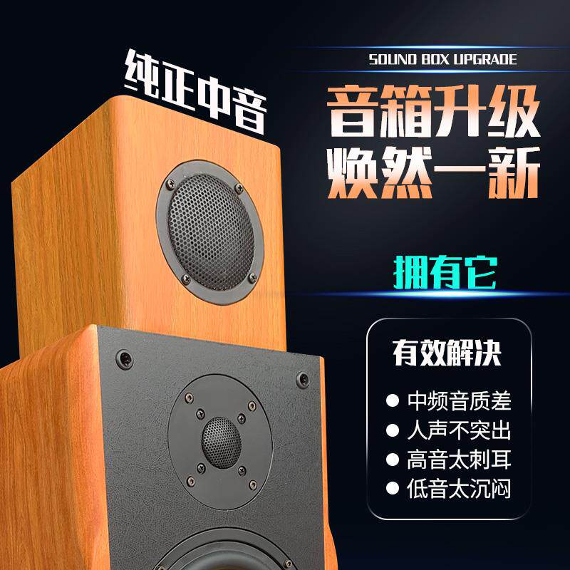 发烧纯中音音箱家庭影院家用音响升级高保真木质音箱人声提升利器