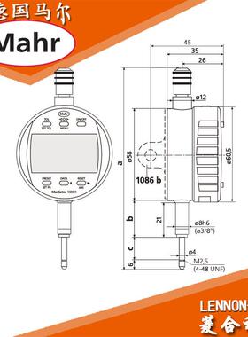 mahr德国马尔万分表1086R-HR货号4337697 98规格0-12.5mm 0.1μm