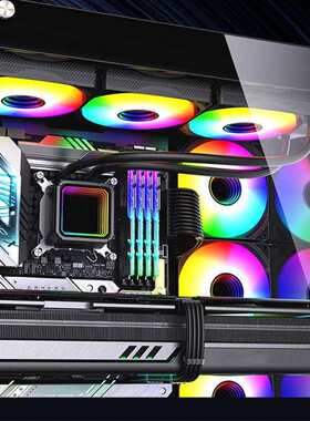 120一体式CPU水冷散热器套装I5I7I9R5通用款12cm电脑机箱散热风扇