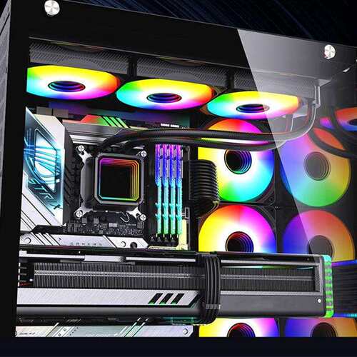 120一体式CPU水冷散热器套装I5I7I9R5通用款12cm电脑机箱散热风扇