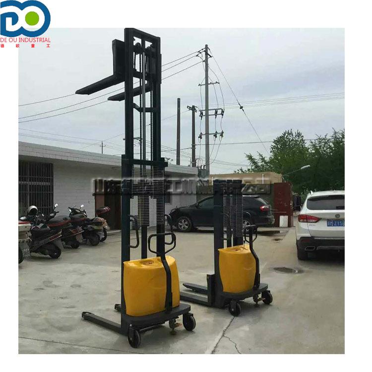 液压电动堆高车 手推式电瓶升降叉车 载重1吨2吨转弯灵活可定/制