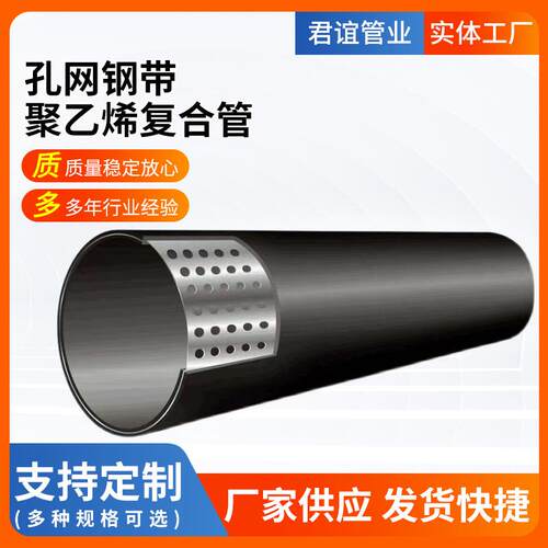 孔网钢带聚乙烯复合管厂家 孔网钢骨架复合管 孔网钢带塑料复合管