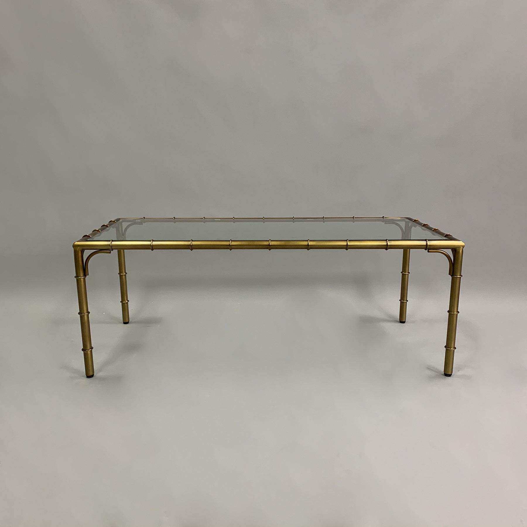 美式复古竹节全铜茶几别墅酒店样板房展厅大平层设计师客厅茶几