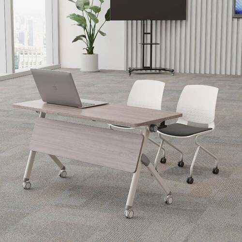 折叠培训桌椅组合可移动长条桌拼接会议桌简约多功能翻板培训桌