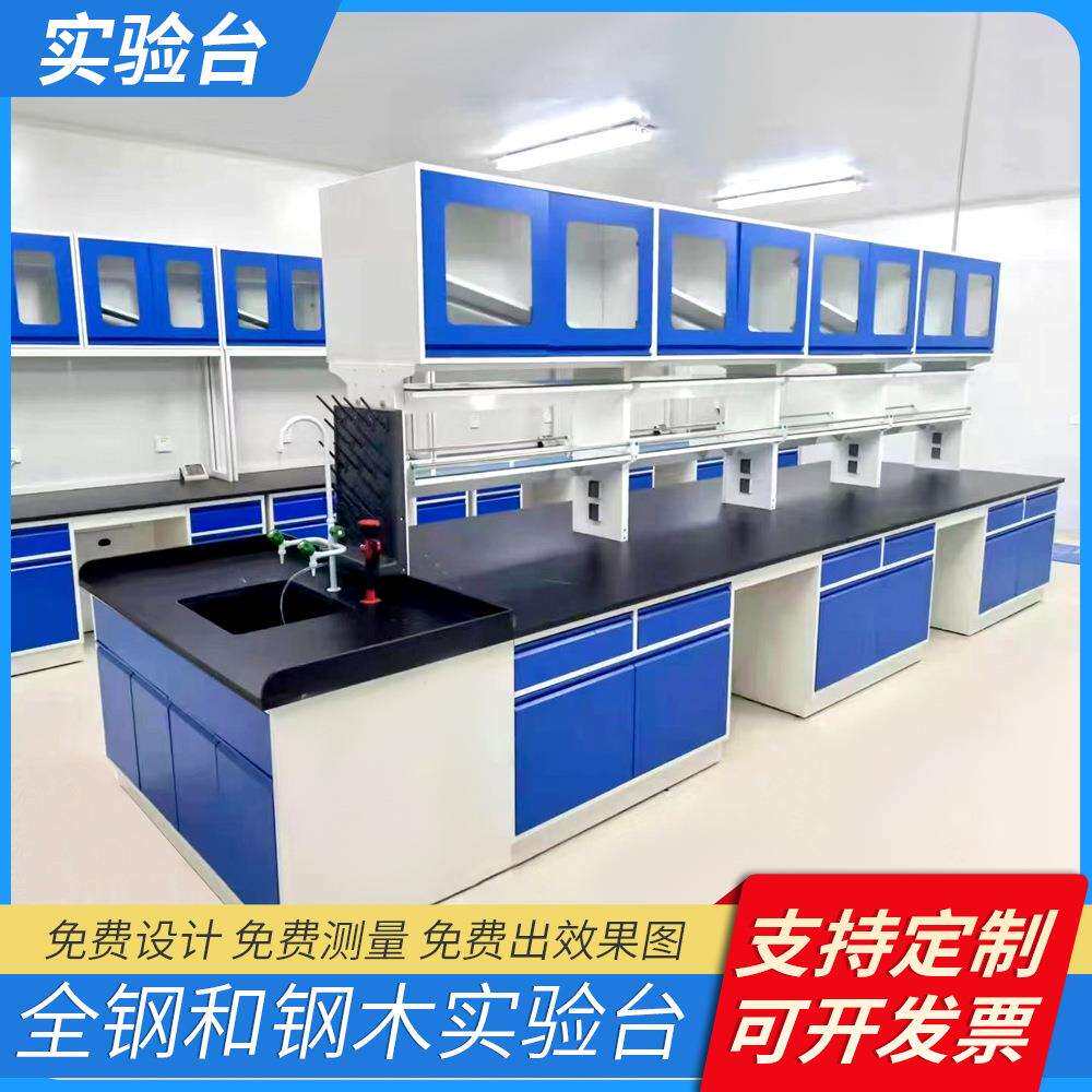 钢木实验台物理化学实验室工作台理化板置物架钢木实验台pp全钢