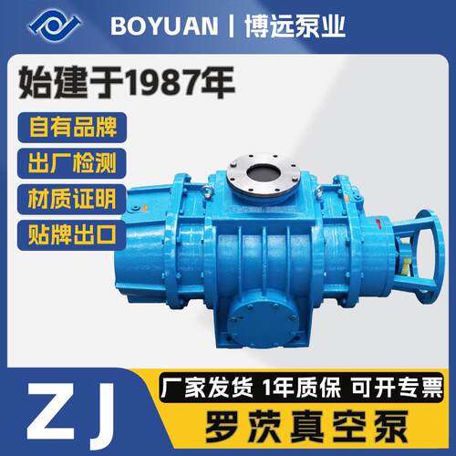 博远泵业ZJ罗茨真空泵无油无污染宽压域高抽速配前级泵机械增压泵