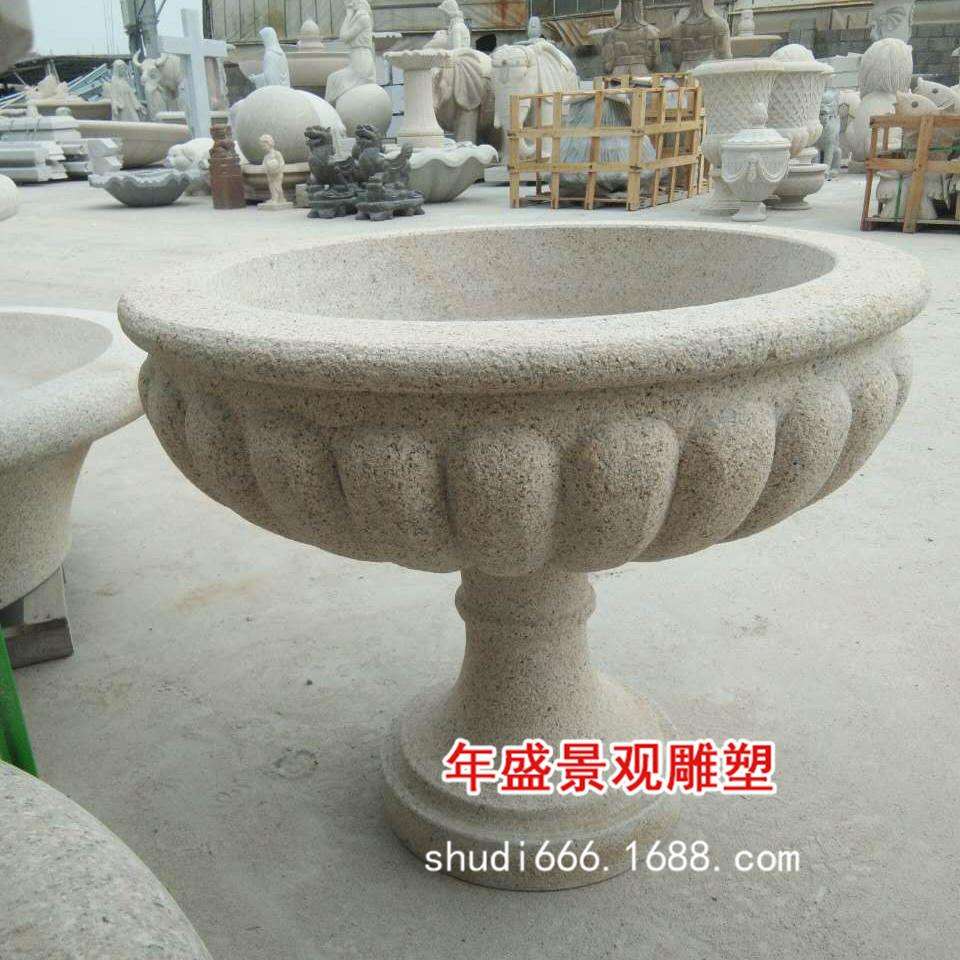 厂家现货 黄绣石花盆高脚落地欧式大花盆别墅庭院花园花钵