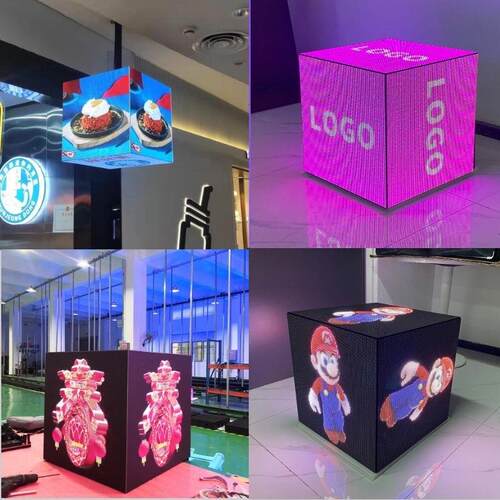 屏LED异型屏魔方室内户外商场吧舞台K体TV立MC-魔方方创意酒全彩