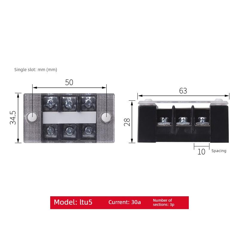 Tc303固定端子座30A 304 306增厚铜件3P端子座厂家直销