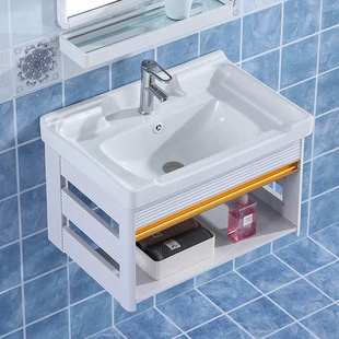 小户型挂墙式陶瓷洗手盆卫生间迷你挂盆三角阳台洗脸盆简易洗手台