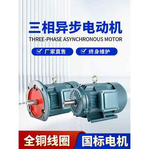 三相电机Y80M2-4 0.75Kw/0.55/80M2-2 1.1千瓦全铜国标电机380V
