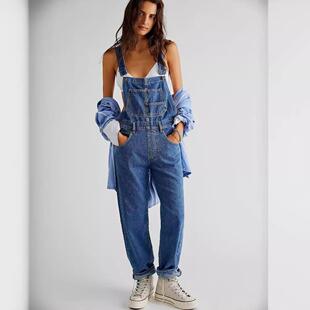 Cowboy pants, women's overalls, jumpsuit