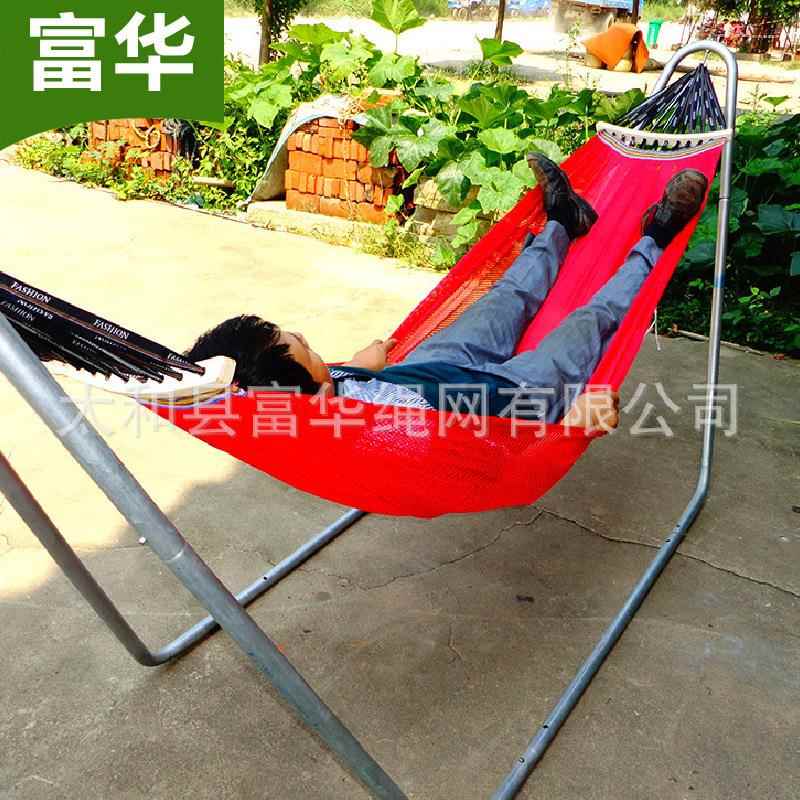 携带式躺式吊床架躺床带支架配冰丝弯棍行军吊床吊床钢架防侧翻