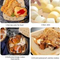 Air Fryer Parchment Paper Liners Bamboo Steamer Liner Baking thumbnail 5
