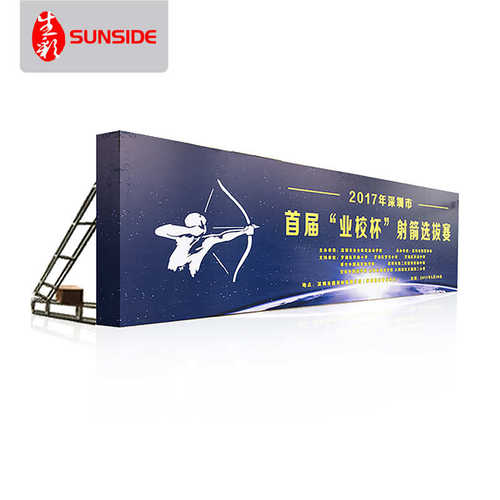 深圳桁架租售 专业广告舞台 背景墙 签名墙 销售摊位搭建制作灯布