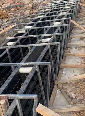 ABS塑钢方柱模板，可调式建筑方柱模板，随意调节尺寸50种方法黑