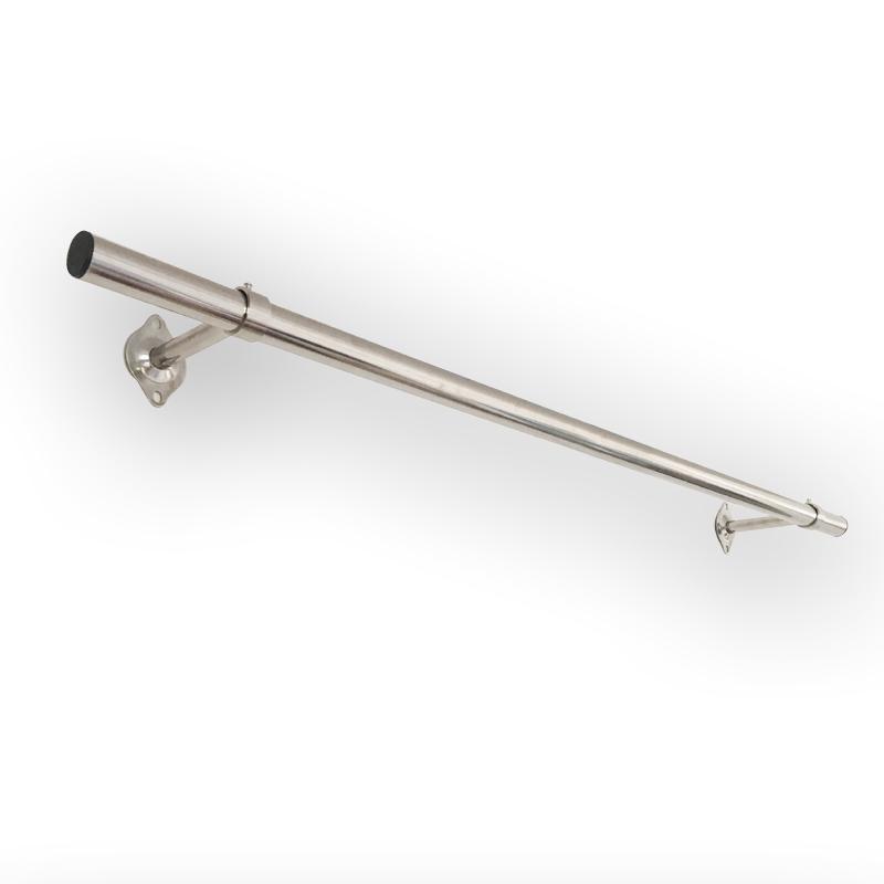 #32管304不锈钢阳台侧装加粗固定式晾衣杆晾衣架晒衣杆挂衣杆顶装