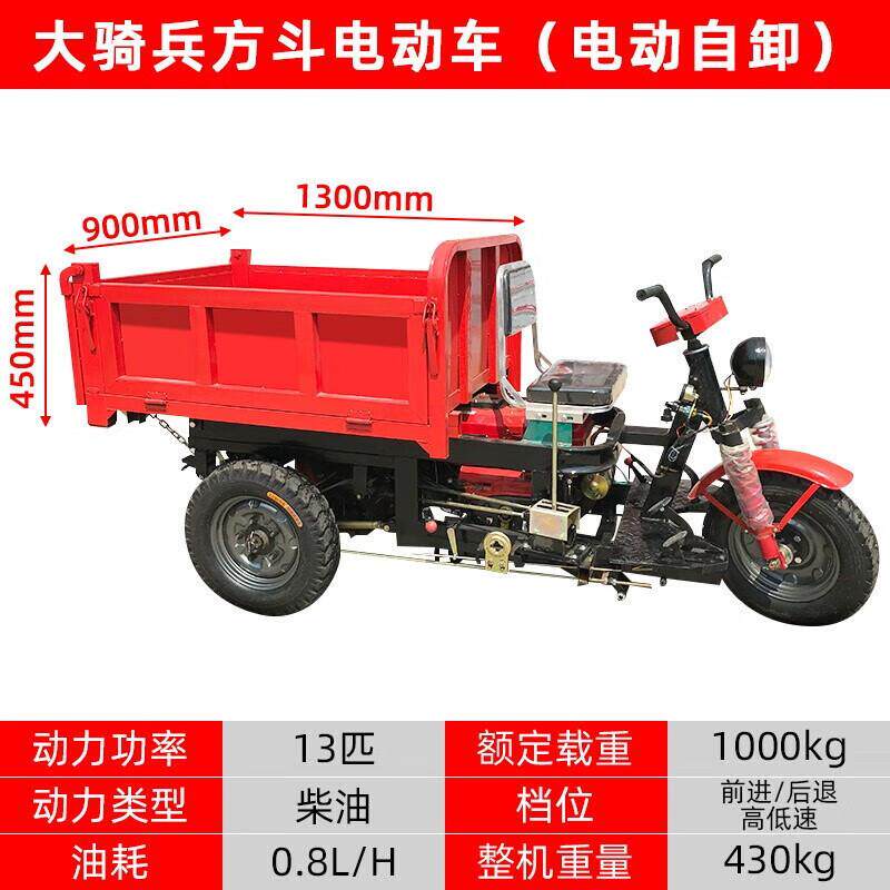 工程电动翻斗车手推灰斗车建筑工地水泥搬运养殖拉粪拉砂浆拉砖