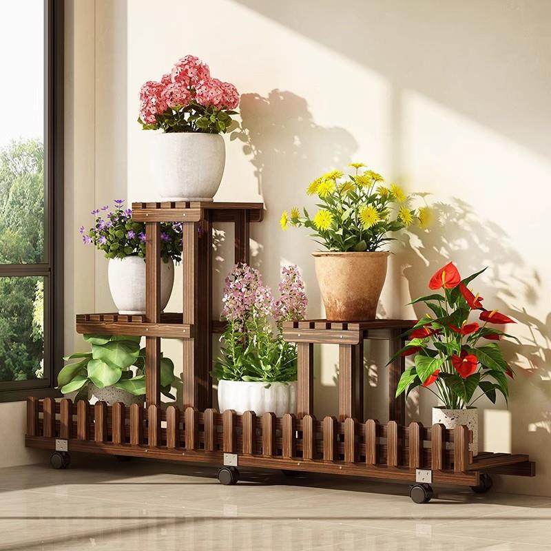 加宽封闭阳台花架中式户外架子盆景架简约展示架花台架阶梯式桌面,住宅家具,花架/花几,淘宝优惠券,粉丝福利购,淘宝优惠卷