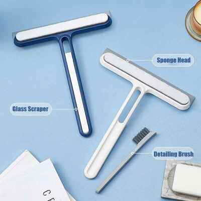 1pc Silicone Water Wiper Plate Glass Cleaner Scraper Car Win