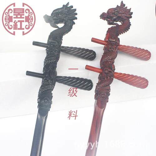 新款直销厂价供应小叶紫檀龙头二胡乐器杆花鼓大筒二胡杆 精品黑