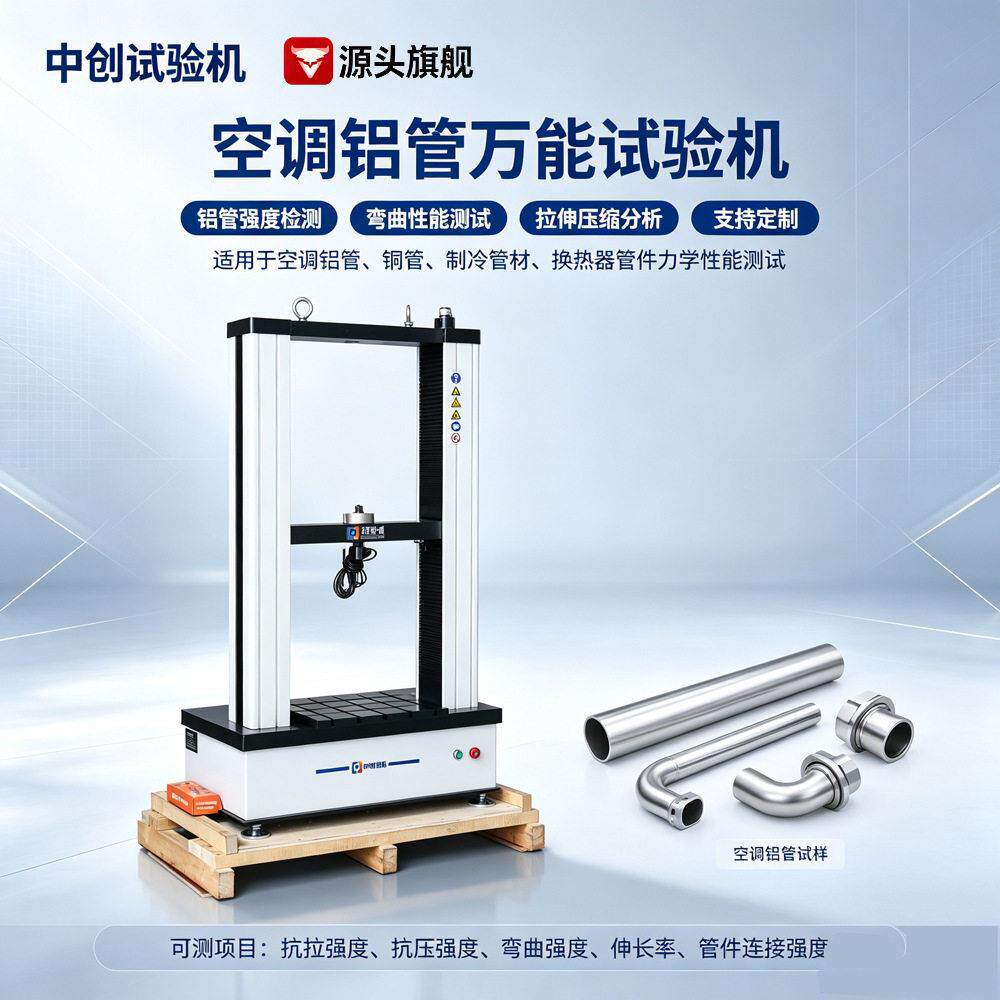 空调铝管万能试验机铜管拉伸压缩测试机管件连接强度拉力试验机