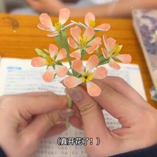 积木花一吹就开的拼装花diy永不凋谢的手工花束高颜值创意永生花