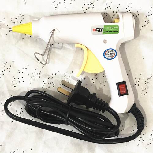 调温小胶枪15-25W 白色热熔胶枪 赛得SD801 手作DIY热溶枪