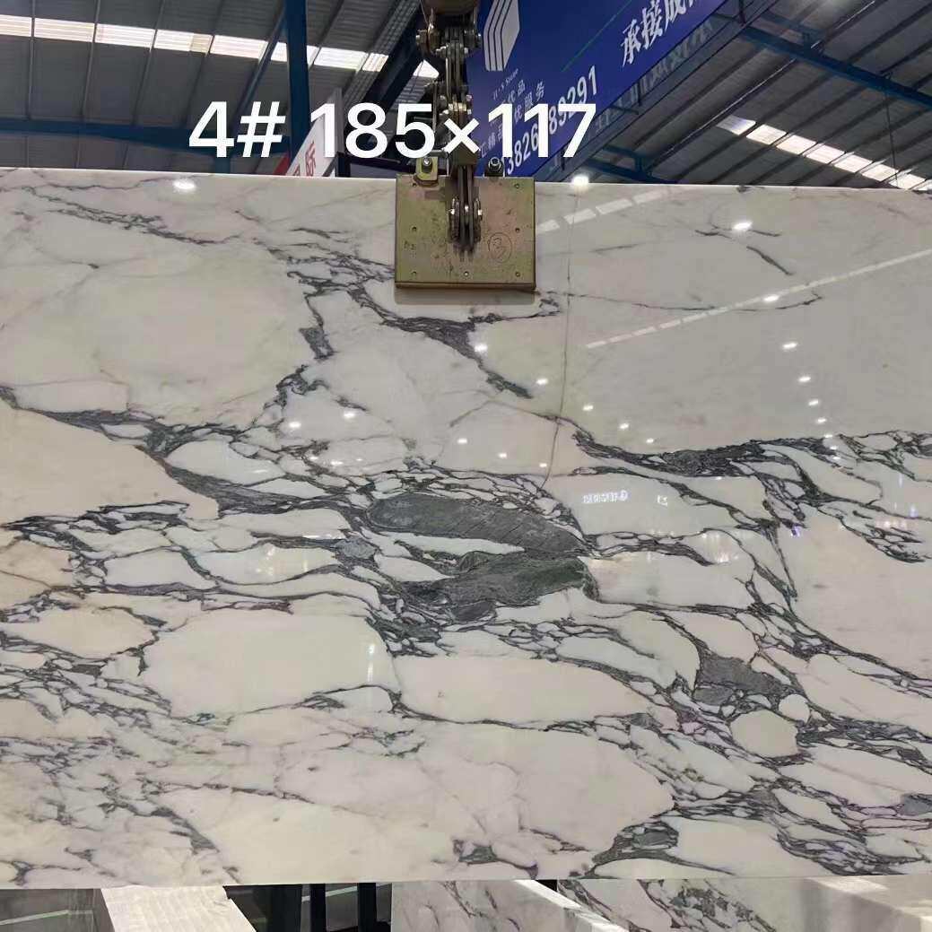 大花白大理石圆桌餐桌茶几面板岛台橱柜面窗台石材台面大理石纹