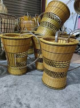 贵州纯手工竹编背篓背篼精品背筐缕空花背娄凉背娄小孩背娄