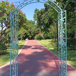法式 花架婚庆道具 乡村复古做旧铁艺庭院拱门别墅户外爬藤支架月季