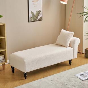 奶油风贵妃椅躺椅小户型欧式沙发卧室迷你沙发服装店出租房贵妃榻