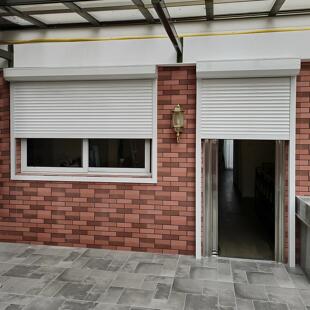 欧式电动防盗窗铝合金外遮阳电动遥控卷帘门别墅收费窗口卷帘窗