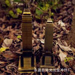 帝国大厦摩天大楼摆件酒吧家居装饰拍摄道具金属锌合金工艺品