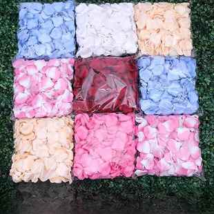 模拟婚礼玫瑰花瓣婚礼生日装饰无纺布绢花舞台建议手散花金银