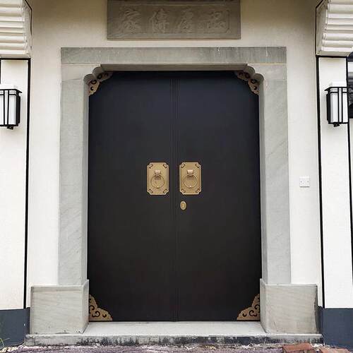 铜门中式彷古防盗门入户铸铝门农村庭院门锌合金别墅大门不锈钢门