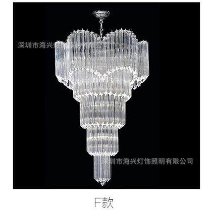 后现代水晶灯简约大气灯美式别墅复式楼吊灯楼梯吊灯轻奢