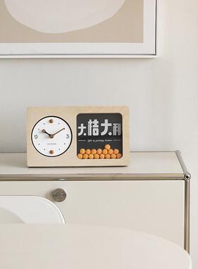 wozoom屋准桌面时钟摆件玄关装饰品电视柜家居高级感钟表摆放式