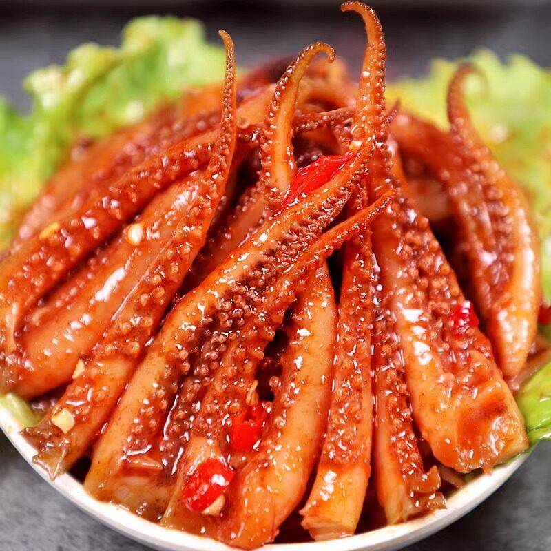 正宗香辣鱿鱼须即食解馋手撕香菇铁板鱿鱼丝干仔烧烤海味休闲 零