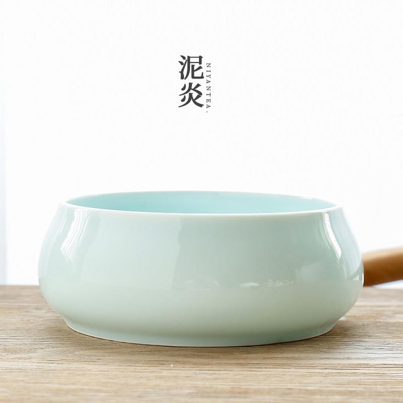 影青茶洗大号家用洗茶碗笔洗茶渣缸水洗杯洗水盂功夫茶具茶道零配