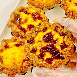 向日葵边蛋挞皮蛋挞液花朵蛋挞皮家用烘焙空气炸锅半成品套餐组合