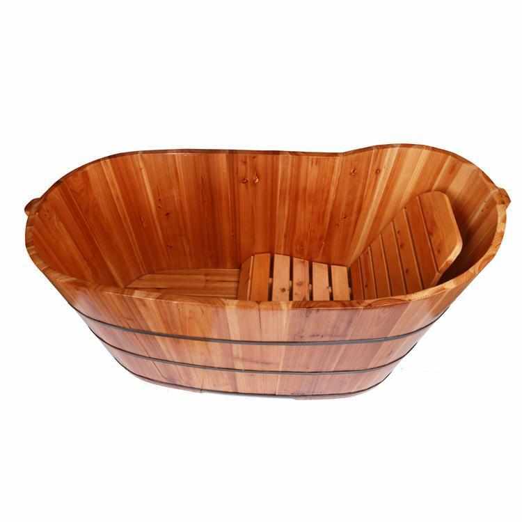 木大师沐浴木桶洗澡桶成人泡澡桶儿童澡盆洗浴桶实木熏蒸洗澡木桶