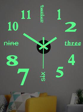Creative Digital Wall Clock Sticker Watch Modern Design DIY