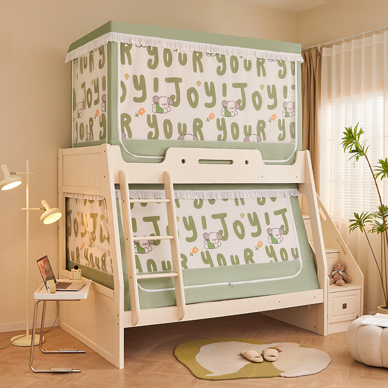 上2床子母蚊帐梯形幔1床儿童家用下铺高低.2床5米加双层.床1长米