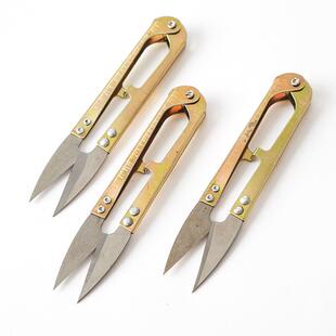 Scissors shaped Yellow Snips Cross Thread stitch