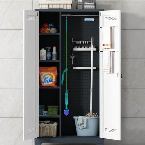 酒保洁室柜家政清洁柜阳台工店洞985洞板储物柜家用教拖把具收纳